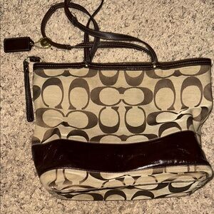 Coach Brown and Tan Bag